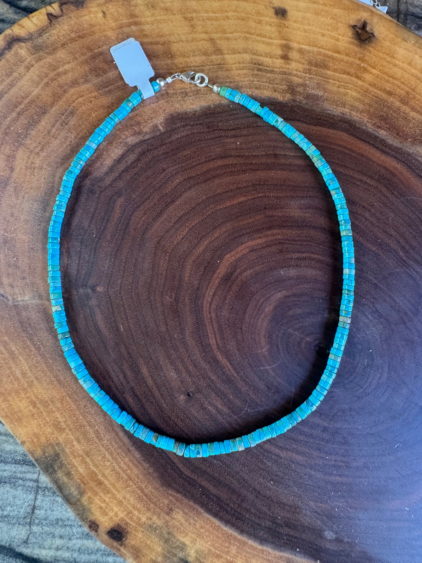 Turquoise Hand Beaded Necklace 