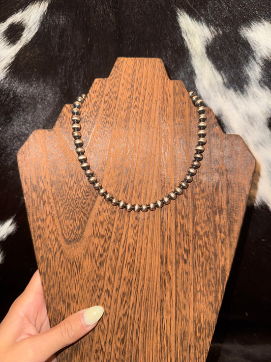 7mm 16 inch silver plated necklace