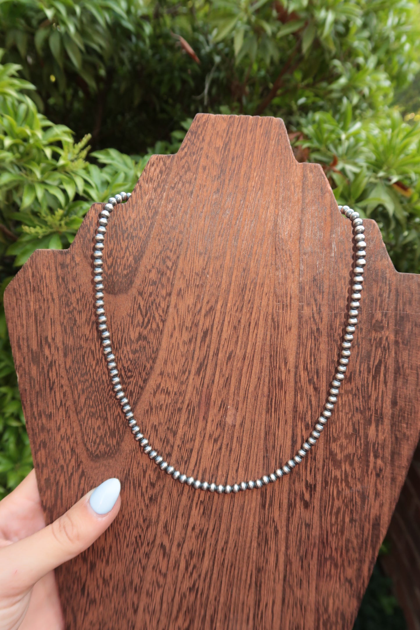 4mm 18in Sterling Pearl Necklace