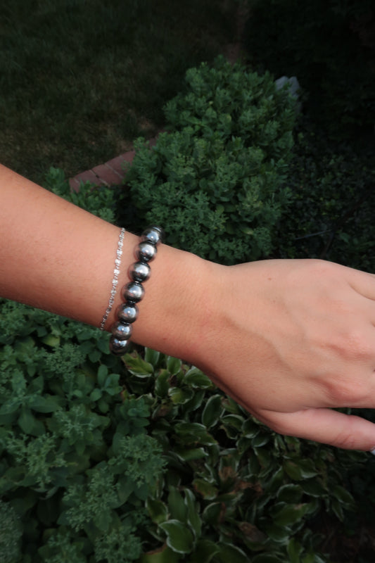 10mm Sterling Pearl Bracelet