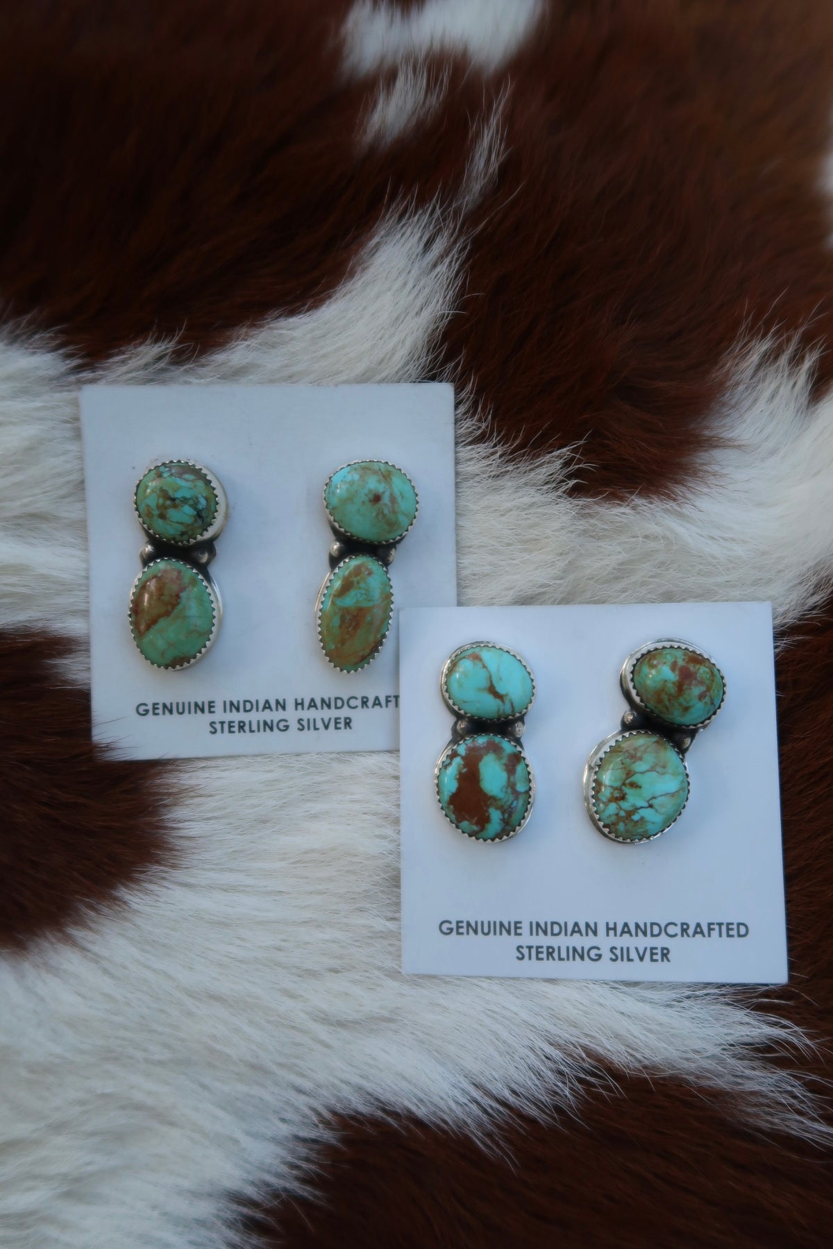 Two Stone Drop Earrings ￼