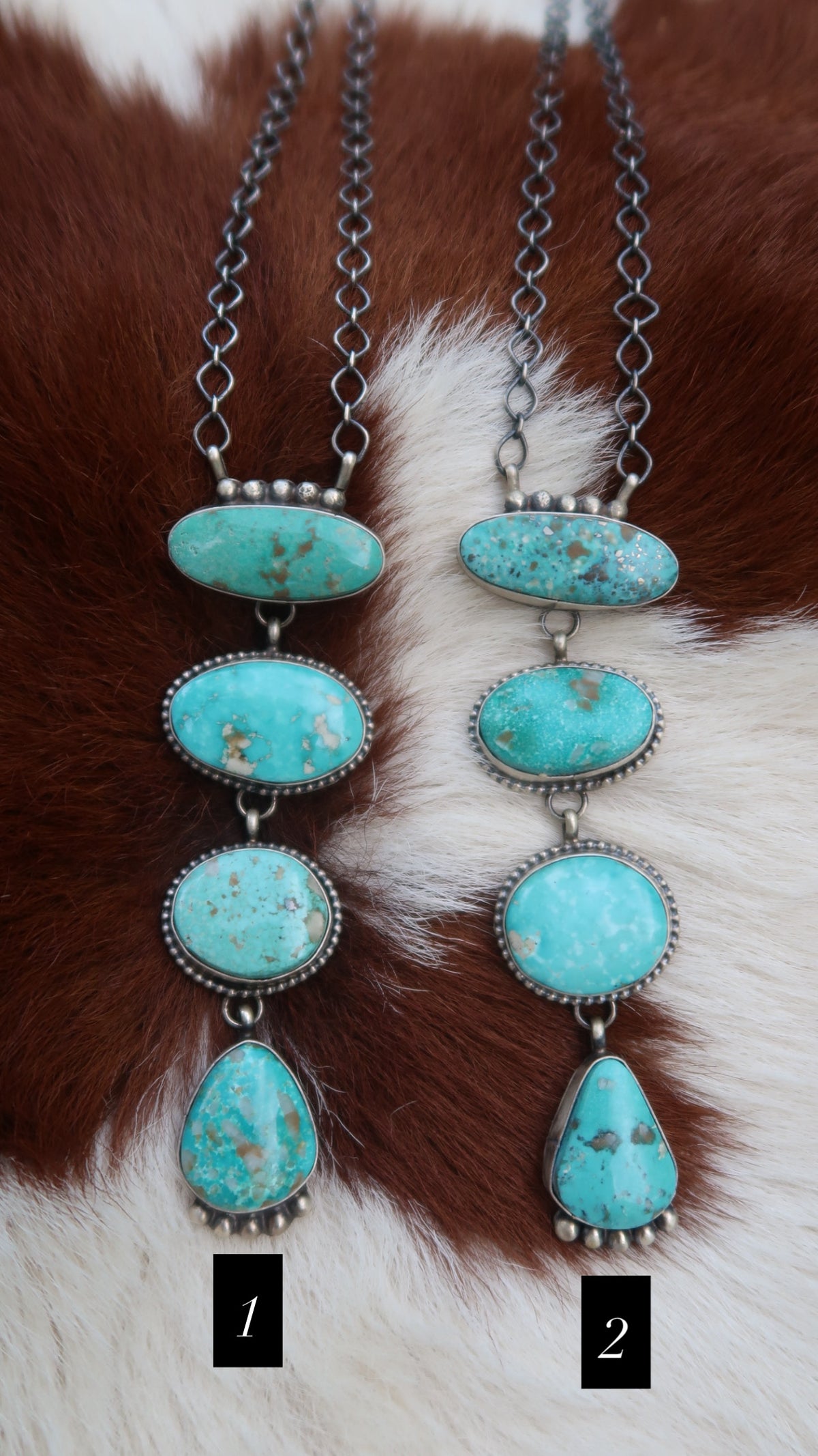 4 Stone Drop Necklace