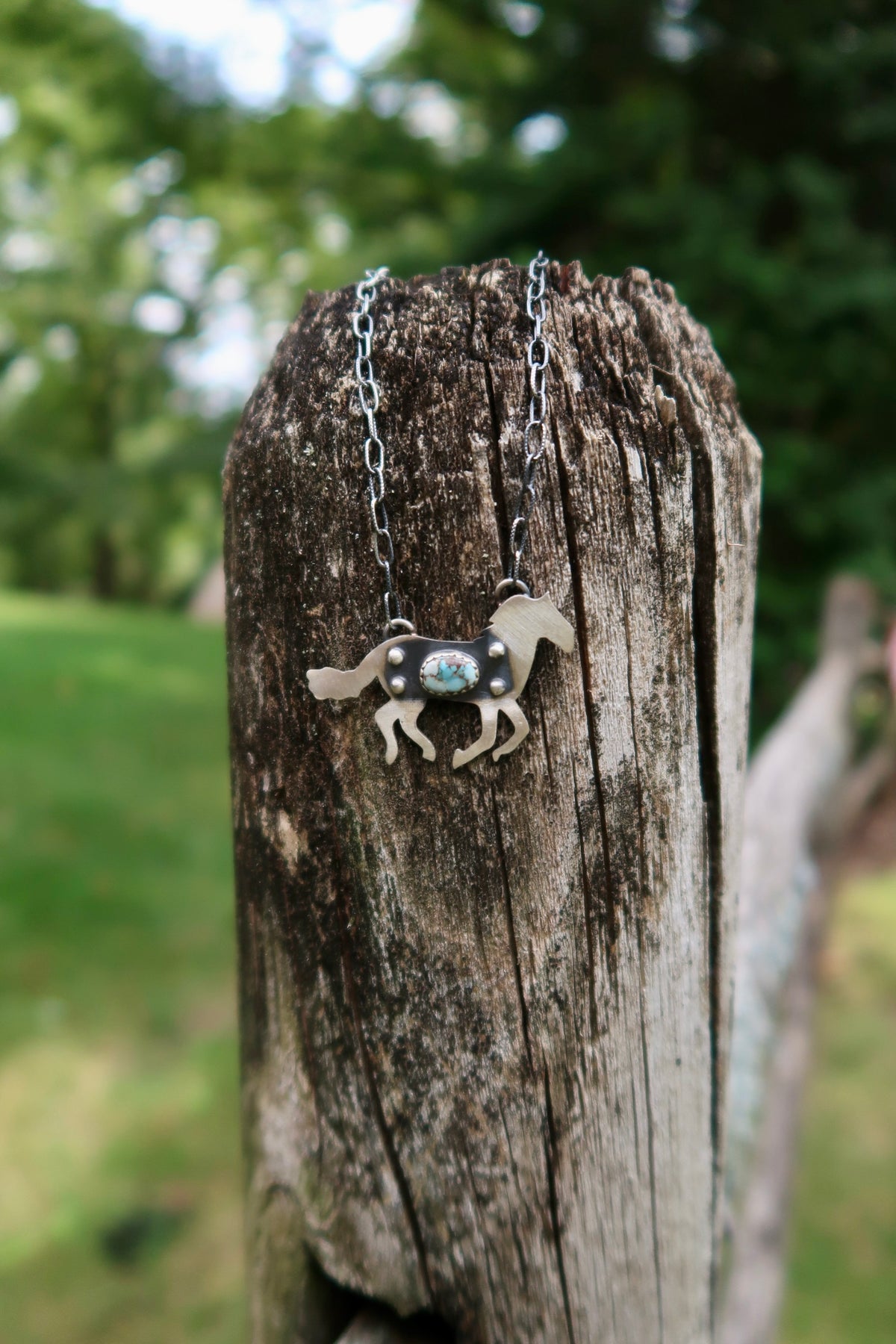 Golden Hills Horse Necklace