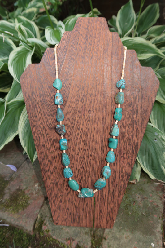 23’ Large Turquoise Nugget Necklace