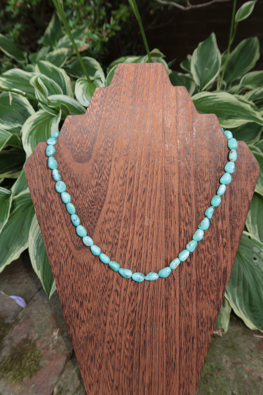 Turquoise Nugget Necklace 18’