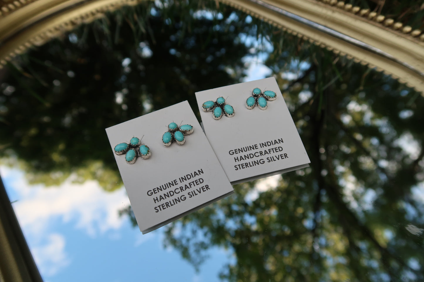 Four Stone Quarter Cluster Earrings