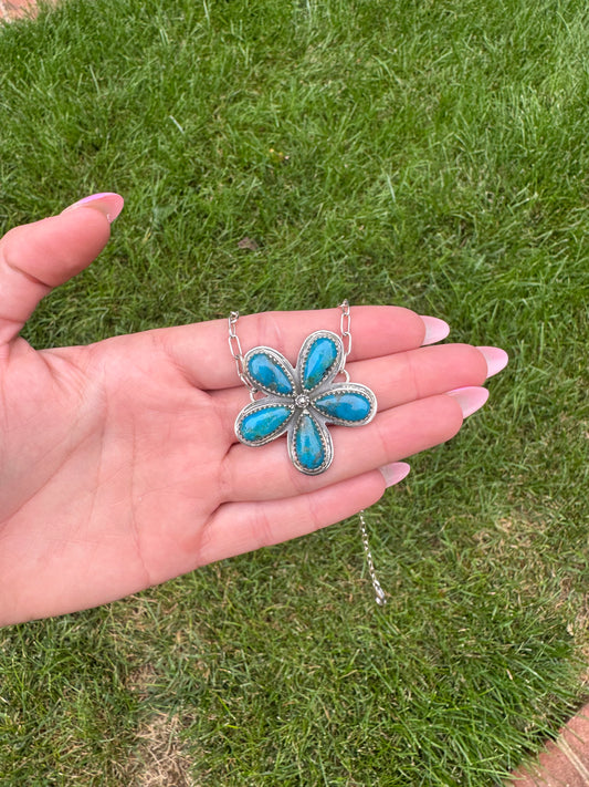 Turquoise Flower Cluster 2