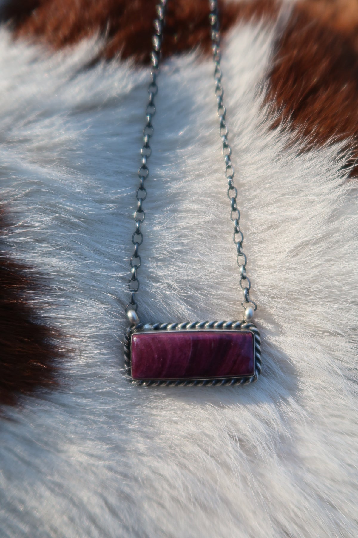 Purple Spiny Bar Nacklace