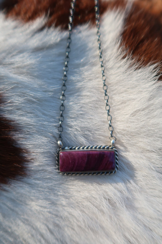Purple Spiny Bar Nacklace
