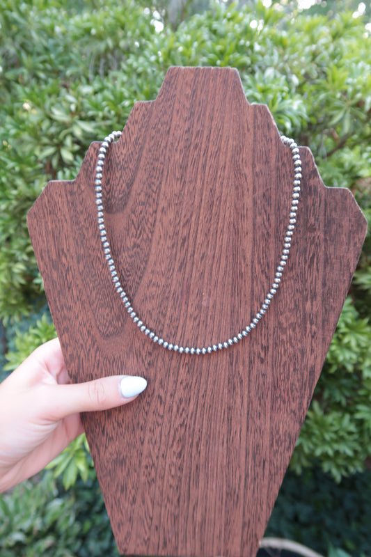 5mm 18’ Sterling Silver Pearl Necklace