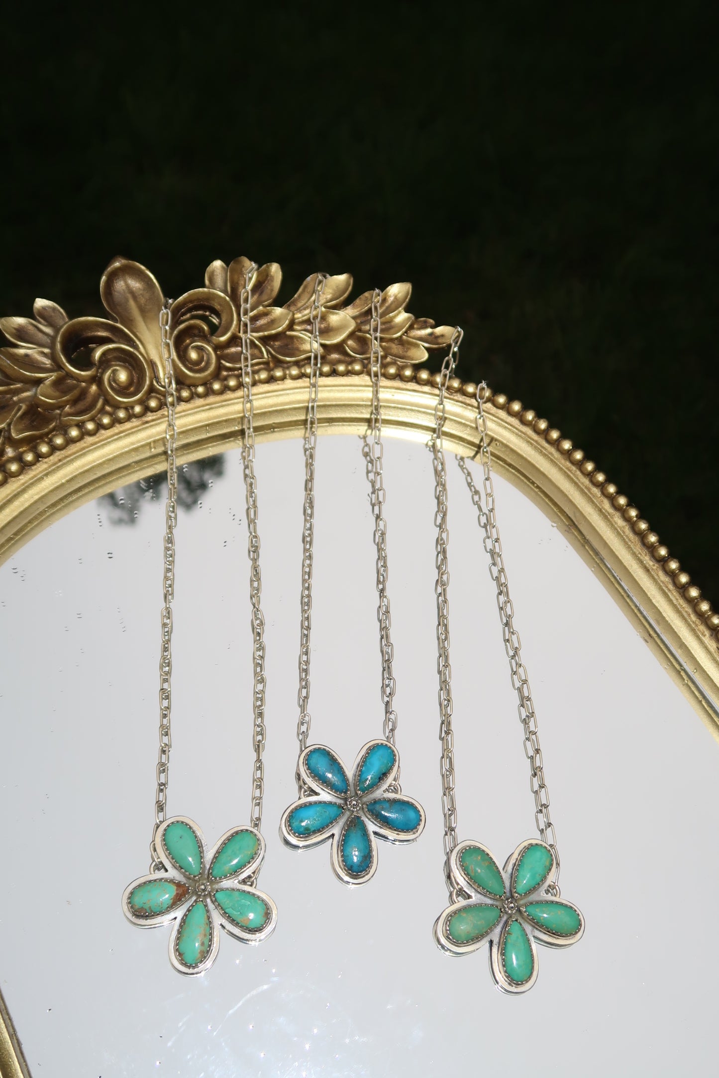 Turquoise Flower Cluster 3