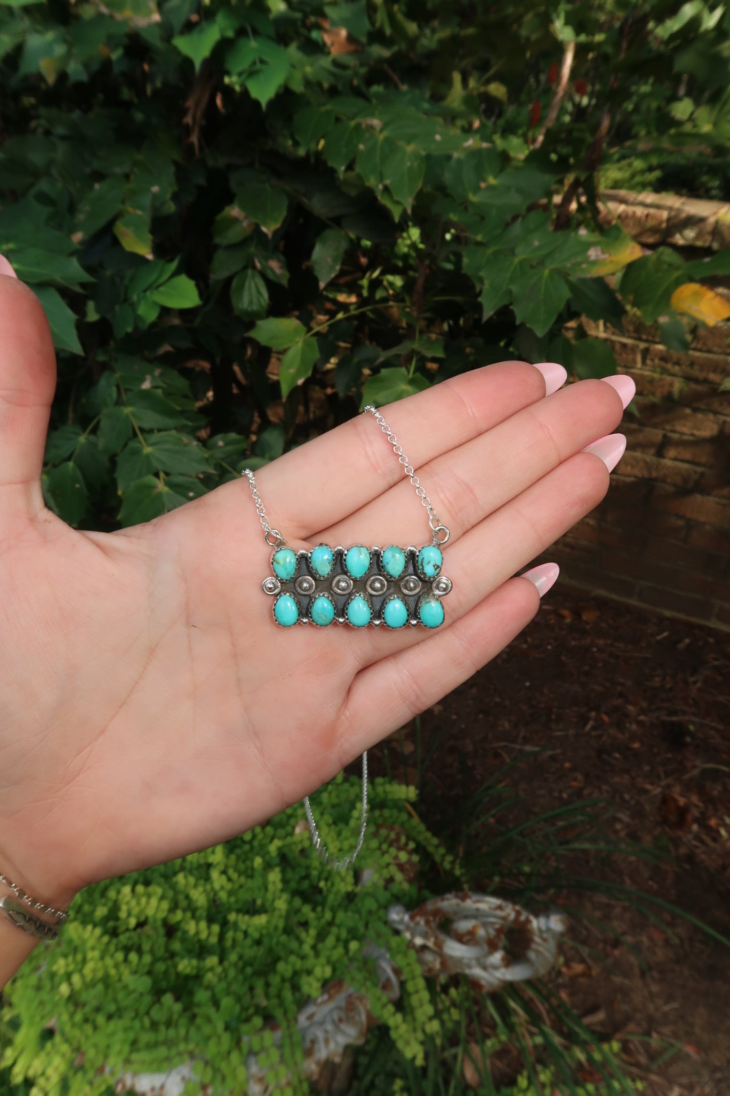 Multi Stone Bar Necklace