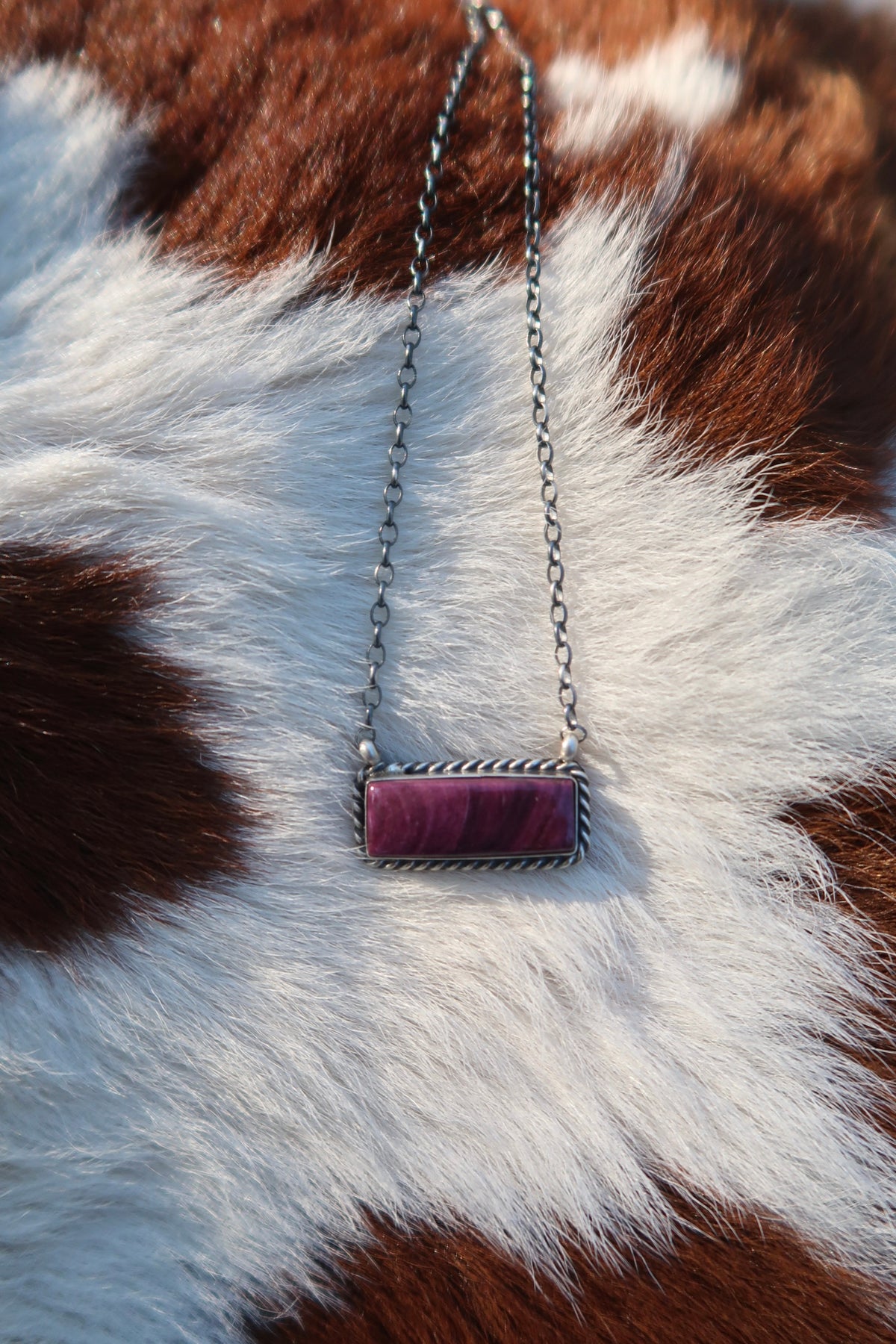 Purple Spiny Bar Nacklace
