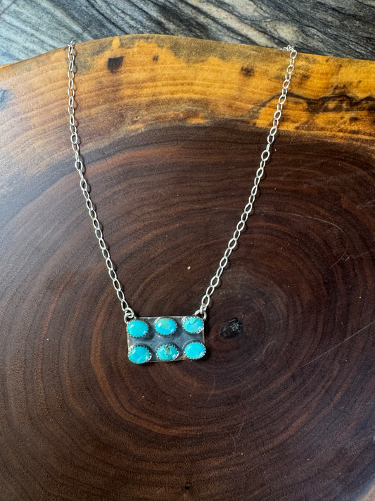 6 Stone Bar Necklace