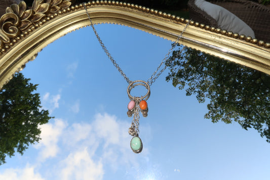 Multi Color Drop Necklace