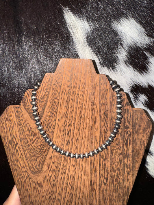 7mm 14 inch silver plated necklace
