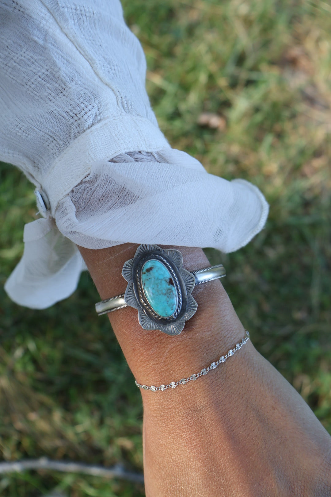 Single Stone Cuff With Stamping