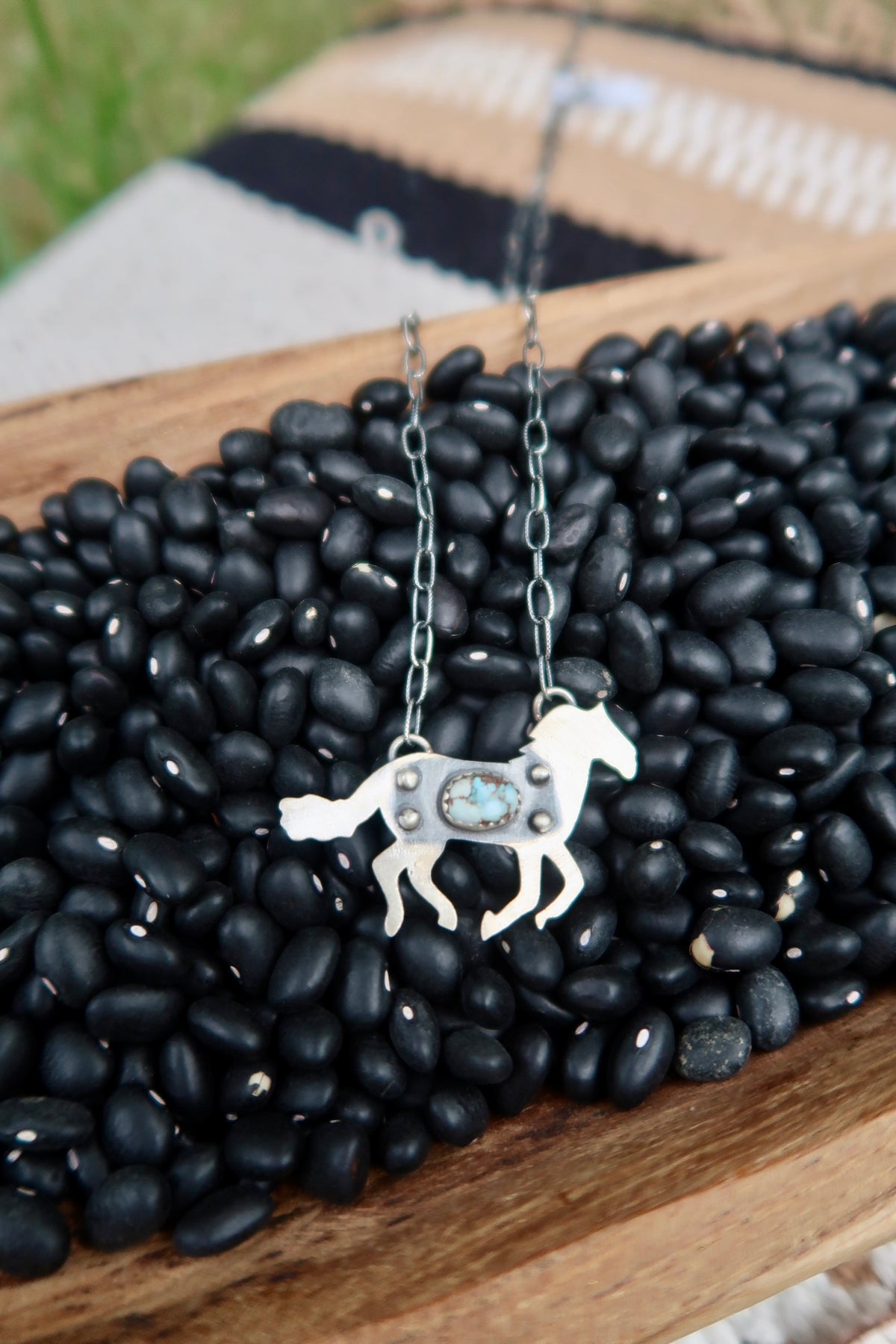 Golden Hills Horse Necklace