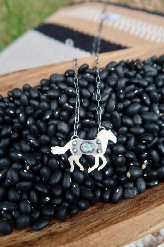 Golden Hills Horse Necklace
