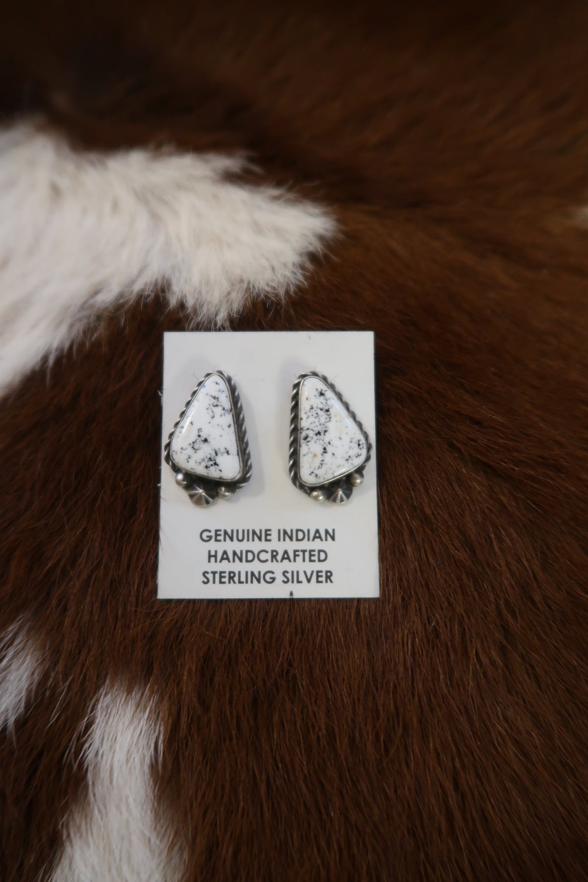 White Buffalo Earrings