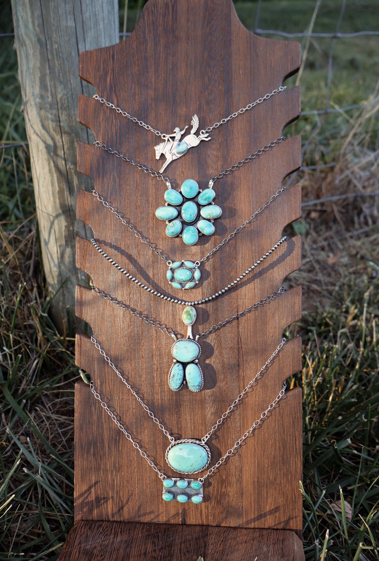 Three Stone Cluster Necklace