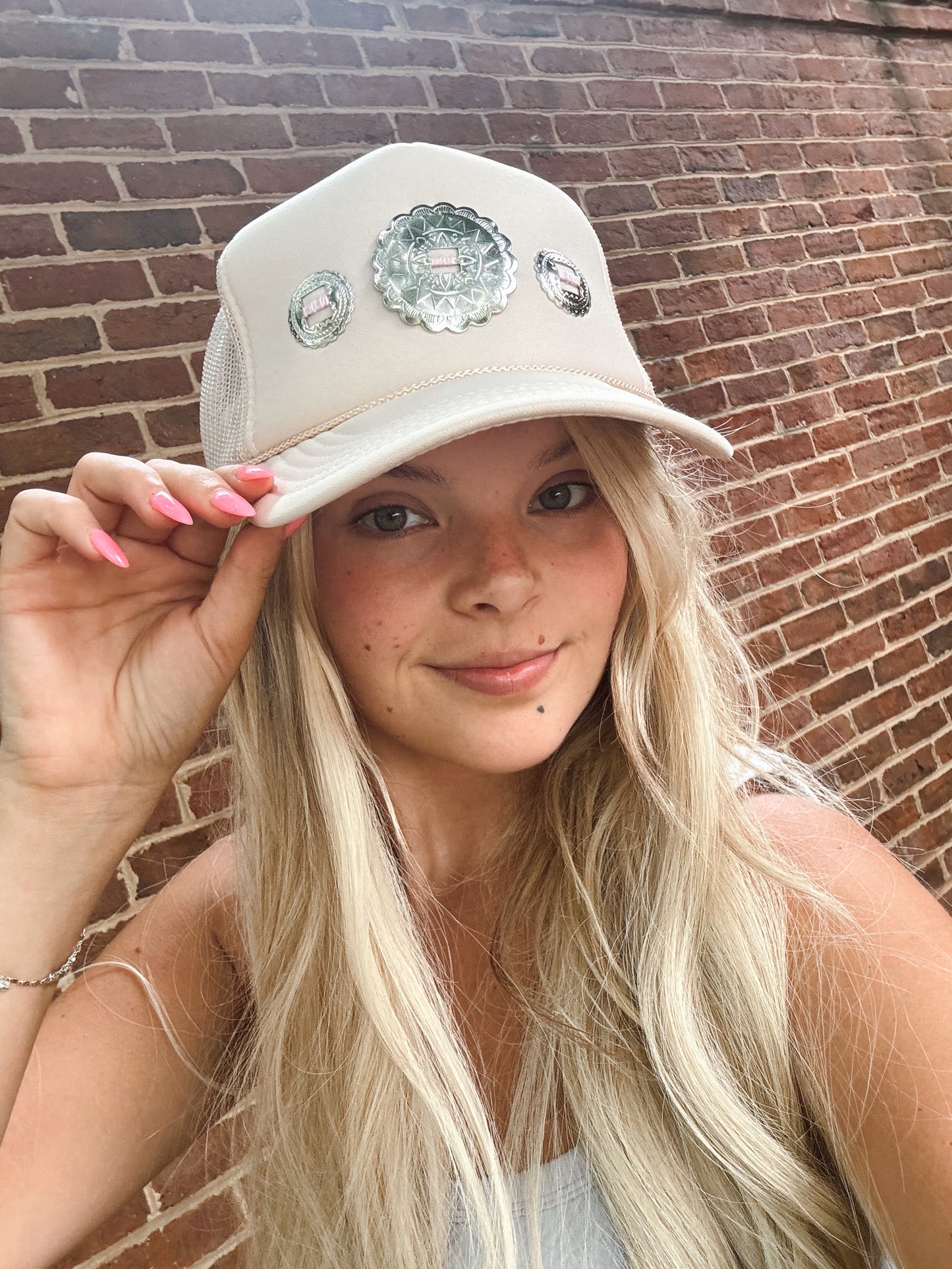 Tan Multi Concho Hat